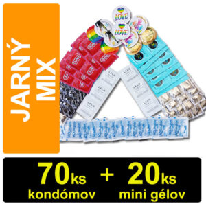 Mix na jarný sex 70 kondómov + 20 mini gélov