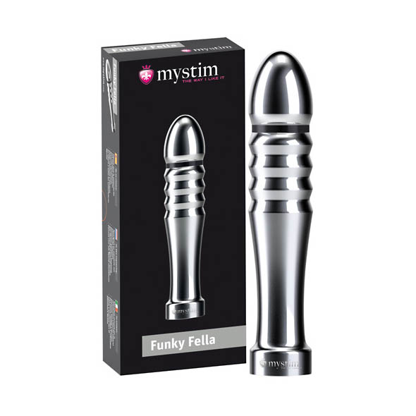 mystim_funky_fella_dildo_na_elektrosex_4 Mystim Funky Fella kovové dildo na elektrosex