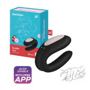 Satisfyer Double Joy partnerský vibrátor Čierna