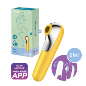 Satisfyer Dual Love tlakový vibrátor Žltá