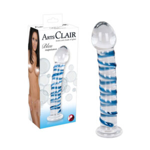 You2Toys Arts Clair Blue sklenené dildo