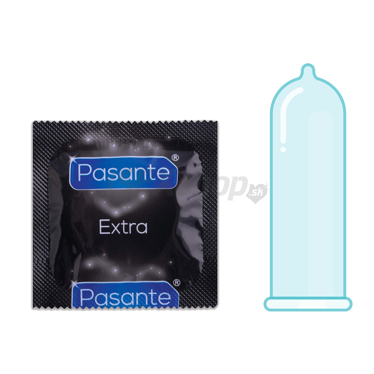 Pasante-extra-kondomy-1ks Pasante Extra hrubé extra lubrikované 1 ks – Obrázok 1