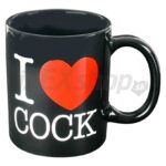 Hrnček I LOVE COCK čierny