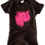 Dámske tričko Slon Chobot hore!