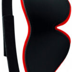 Kožená maska na oči BlackRed BDSM masky Vianočné Bestsellery