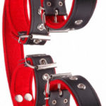 Kožené putá na ruky a nohy BlackRed Erotické putá Vianočné Bestsellery