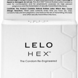 LELO Hex Original – klasické kondómy (3 ks) Luxusné kondómy Pre páry
