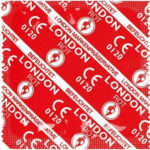 London Red – červené kondómy (1 ks) Farebné kondómy TOP 100