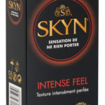 SKYN Intense Feel - bezlatexové kondómy s vrúbkami (10 ks) Kondómy s vrúbkami a výstupkami Pre páry
