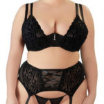 Plus size čierny komplet Pretty Lust