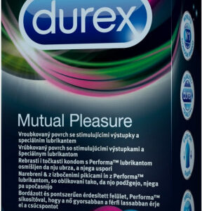 Durex Mutual Pleasure – vrúbkované kondómy (10 ks) Kondómy s vrúbkami a výstupkami Pre páry