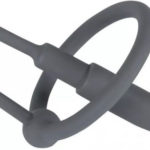 Silikónový Sperma Stopper s krúžkom Black Ring (8 mm) Klinik Pre mužov