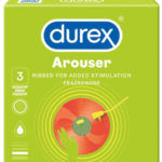 Durex Arouser – vrúbkované kondómy (3 ks) Kondómy s vrúbkami a výstupkami Pre páry