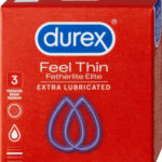 Durex Feel Thin Extra Lubricated – tenké kondómy (3ks) Ultra tenké kondómy Pre páry