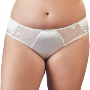 Plus size nohavičky White Flowers