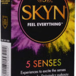 SKYN 5 Senses – mix bezlatexových kondómov (5 ks) Bezlatexové kondómy Pre páry