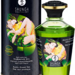 Shunga afrodiziakálny hrejivý zbozkávateľný olej – Midnight Sorbet (100 ml) Zbozkávateľná kozmetika Pre páry