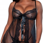 Čierna košieľka Goddess Babydoll