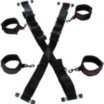 Bondážna súprava s krížom na dvere Tie Me Down Erotické putá Darčekový sprievodca | Erotické súpravy
