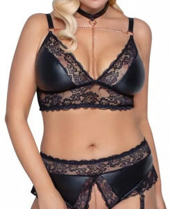 Plus size podväzkový komplet Celeste