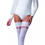 Passion samodržiace pančuchy White Lace