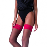 Passion samodržiace pančuchy Red Lace