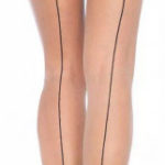 Plus size telové pančuchy Black Stripe Dámske pančuchy Pre ženy