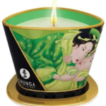 Shunga libido stimulujúca masážna sviečka Relaxing Green Tea (170 ml) Masážne sviečky Pre páry