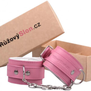 Kožené putá na ruky Ružový Slon Erotické putá Valentínsky sprievodca