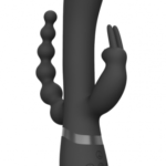 Silikónový vibrátor Black Trinity (22 cm) + darček ToyCleaner 75ml Vibrátory s výbežkom na klitoris TOP 100 Bestsellerov