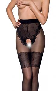 Passion pančuchy s otvorom v rozkroku Mademoiselle