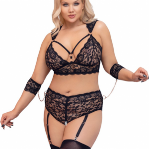 Plus size krajkový komplet Seductive Bondage