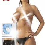 LateX nohavičky s vonkajším penisom Blackie I (16 cm) Latex Pre páry