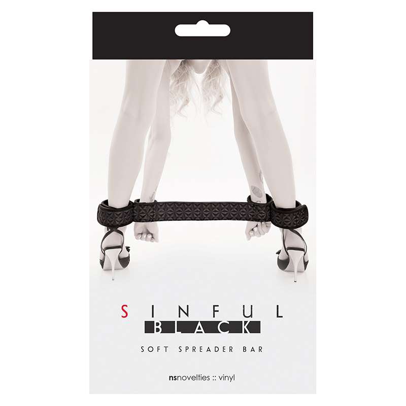 bdsm-eroticke-puta-na-ruky-a-nohy-roztahovacie-puta-sinful-spreader-bar-black-1 Sinful Black Soft Spreader Bar putá na ruky a nohy