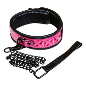 Sinful Collar bdsm obojok s vodítkom pink