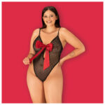 Obsessive Zvodné body Tienesy Teddy XXXL - Čierna