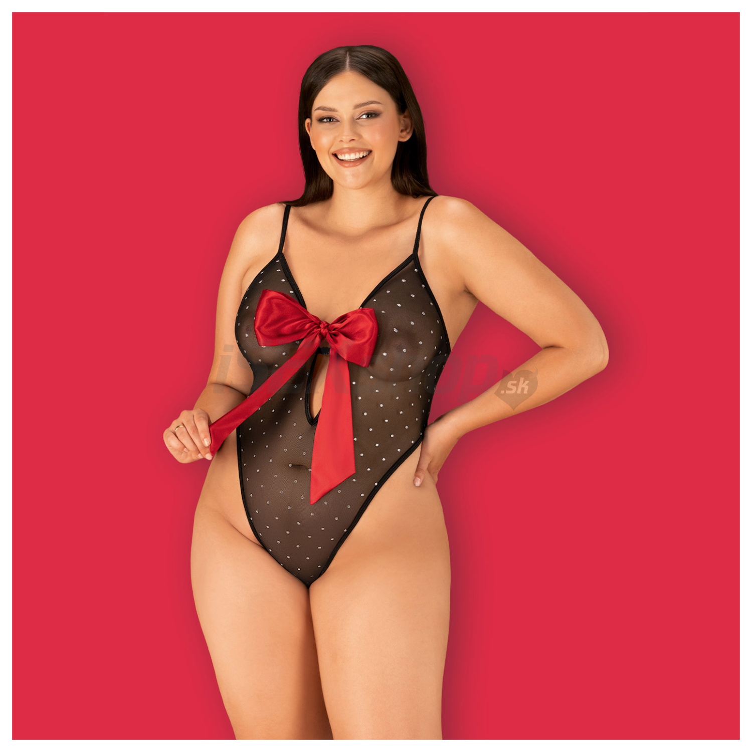 obsessive-tienesy-teddy-cierne-priehladne-tilove-body-so-zamatovou-stuhou-vysoko-vykrojeny-strih-pre-plnostihle-baculky-5cdb030 Obsessive Zvodné body Tienesy Teddy XXXL - Čierna – Obrázok 1
