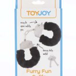 ToyJoy Furry Fun Cuffs plyšové erotické putá Black