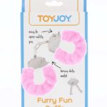 ToyJoy Furry Fun Cuffs plyšové erotické putá pink