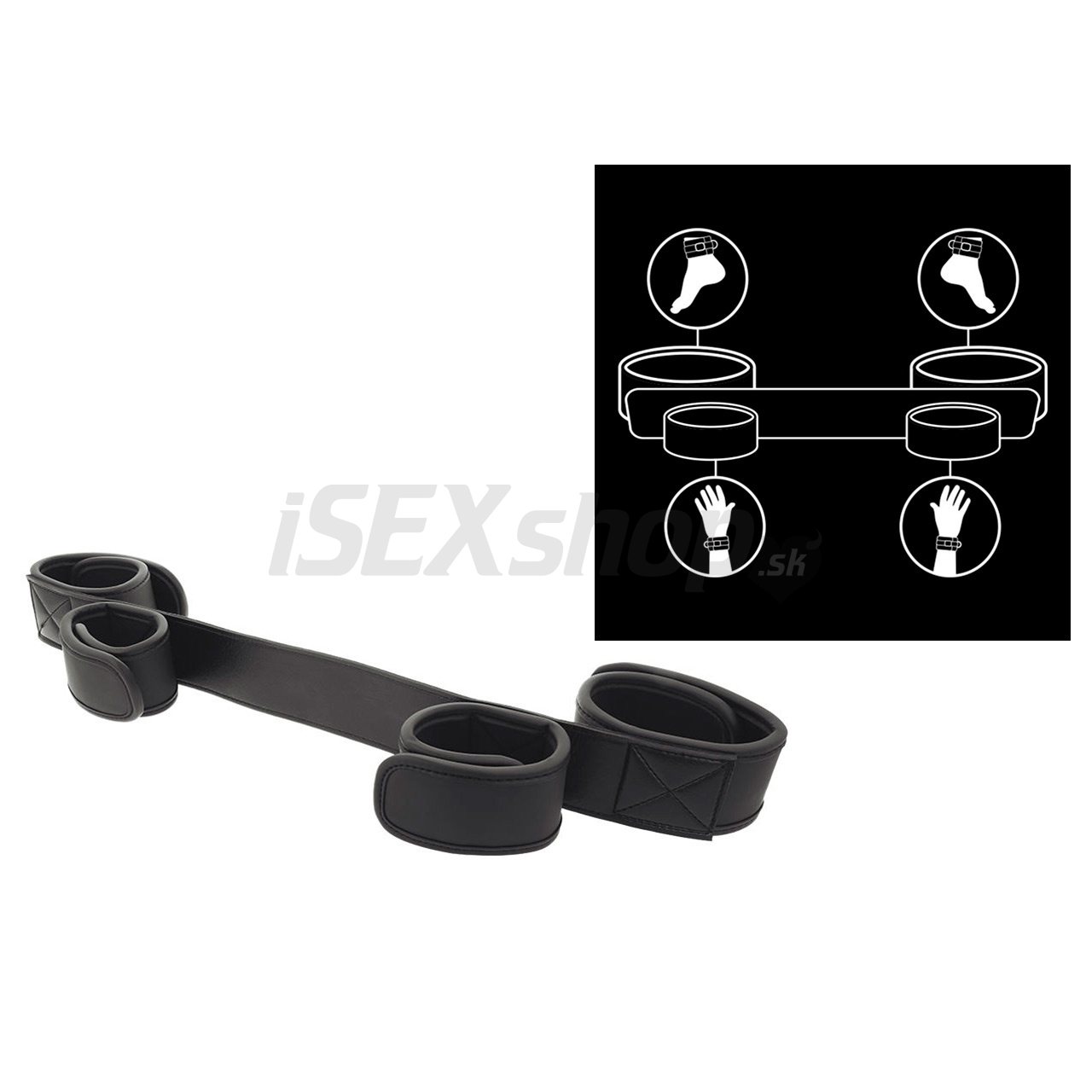 puta-na-zapastia-a-clenky-soft-spreader-bar-fetish-submissive Fetish Submissive Soft Spreader Bar na zápästia a členky so zľavou až 28% – Obrázok 1