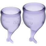 Satisfyer Feel Secure sada menštruačných kalíškov fialová