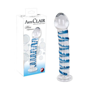 You2Toys Arts Clair Blue sklenené dildo