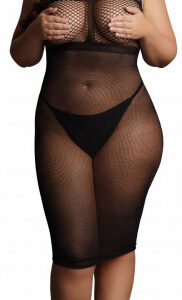 Plus size sieťované šaty Mysterious Lady Erotické šaty