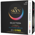 SKYN Selection – mix bezlatexových kondómov (35 ks) Bezlatexové kondómy Darčekový sprievodca | Pre partnera