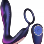 Vibračný análny kolík Black Hole s erekčným krúžkom a diaľkovým ovládaním (14