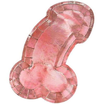 Papierové tanieriky Rose Gold Penis (8 ks) Na párty a oslavy Pre ženy