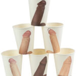 Žartovné papierové tégliky Williekups (6 ks) Na párty a oslavy Pre ženy