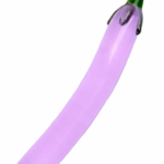 Sklenené dildo Mr. Eggplant (19 cm) Sklenené dildá Pre ženy