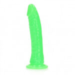 Svietiace realistické dildo s prísavkou Neon Night (20 cm)