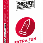 Secura Extra Fun - vrúbkované kondómy (12 ks) Kondómy s vrúbkami a výstupkami Pre páry